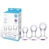 3-Piece Glass Butt Plug Set