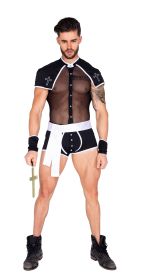Sinful Confession Set (Color: Black/White, size: XL)