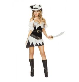 Pirate Queen Costume (Color: As Shown, size: L)