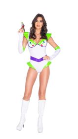 Sexy Galaxy Voyager Set (Color: White/Green/Purple, size: S)