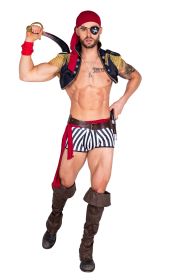Captain Hunk Set (Color: Black/Red/Blue, size: S)