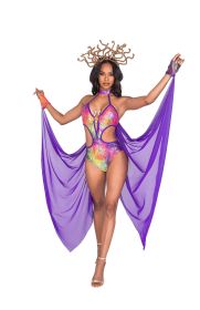 Mesmerizing Medusa Costume Set (Color: Purple/Multi, size: S)