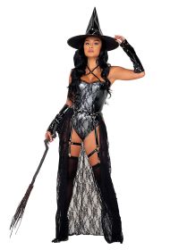 Noir Temptation Set (Color: Black/Silver, size: S)