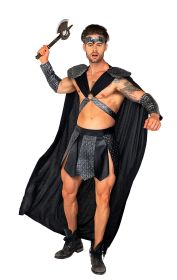 Enchanting Warrior Set (Color: Black/Grey, size: S)