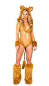 Midnight Panther Bodysuit (Color: Nude, size: S)