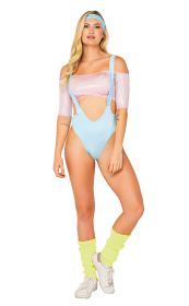 Retro Fitness Flair Set (Color: Pink/Blue, size: S)