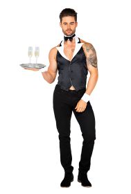 Dapper Gent Ensemble (Color: Black/White, size: S)
