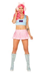 Classic Cheer Ensemble (Color: Pink/Blue, size: S)