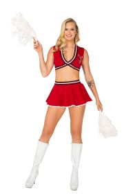 Sparkle Cheer Set (Color: Red, size: S)