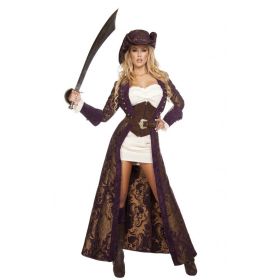 Decadent Pirate Diva Costume (Color: As Shown, size: S)
