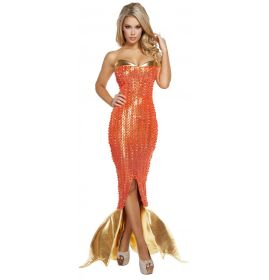 Seductive Ocean Siren Costume (Color: As Shown, size: L)