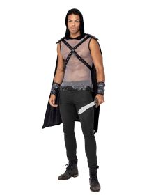 Enigmatic Warrior Set (Color: Black/Grey, size: S)