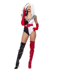 Vintage Vixen Set (Color: Black/White/Red, size: S)