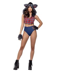 Furry Fantasy Set (Color: Red/Blue/Grey, size: S)