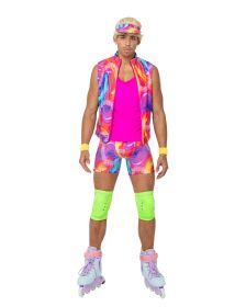 Retro Rollerblade Stud Set (Color: Pink/Green/Multi, size: S)