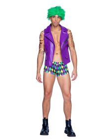 Criminal Jester Duo Set (Color: Purple/Multi, size: S)