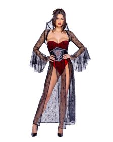 Black Widow Enchantress Set (Color: Black/Red, size: S)