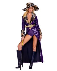 Queen Pimp Regal Set (Color: Purple/Multi, size: S)