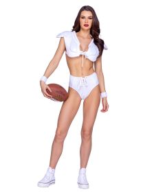 Varsity Babe Football Player Set (Color: White, size: S)