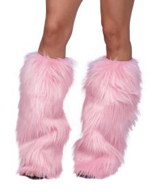 Glamour Plush Leg Warmers (Color: Baby Pink, size: O/S)