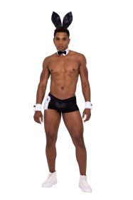 Bunny-Themed Ensemble (Color: Black, size: S)