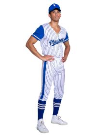 Playboy Baseball Homerun Hunk Set (Color: White/Blue, size: S)